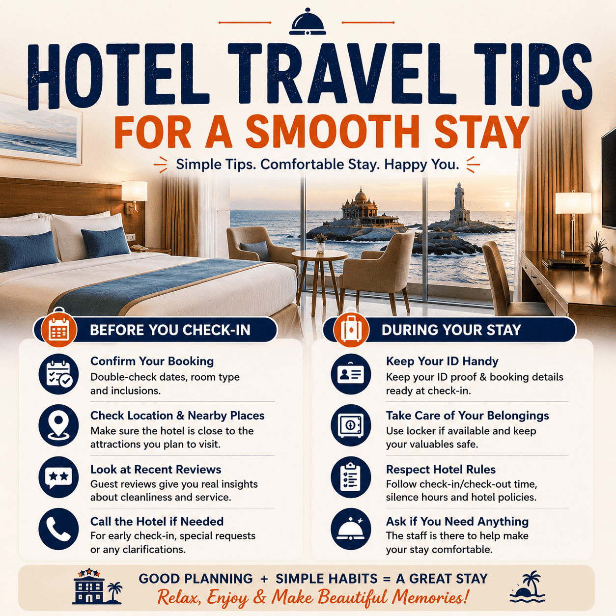 Hotel travel tips Kanyakumari